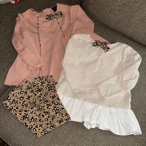 Cynthia Rowley 3 Piece Leopard Pink and Brown Set  Size 24M